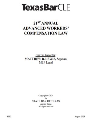 cover image of Advanced Workers' Compensation Law 2024